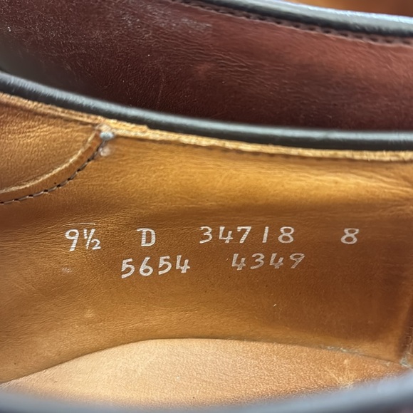 Allen Edmonds Durand Men\'s Brown  Leather‎ Oxford Lace Up Dress Shoes Size 9.5 D main image 4